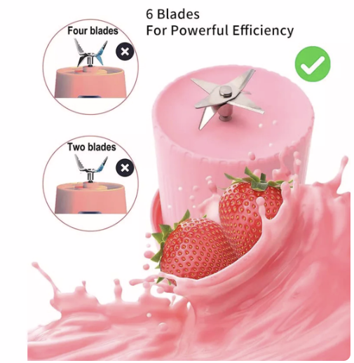 🍓 Portable USB Rechargeable Blender Bottle